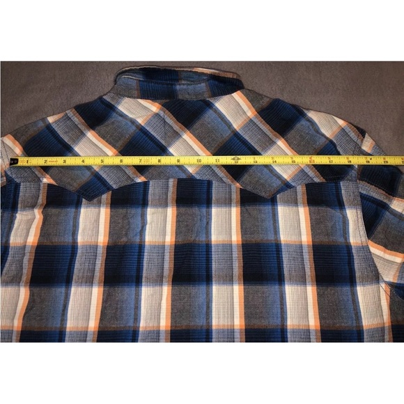 Cinch Slim Fit Pearl Snap Plaid Western Shirt Sz Lg - Picture 3 of 8